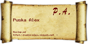 Puska Alex névjegykártya